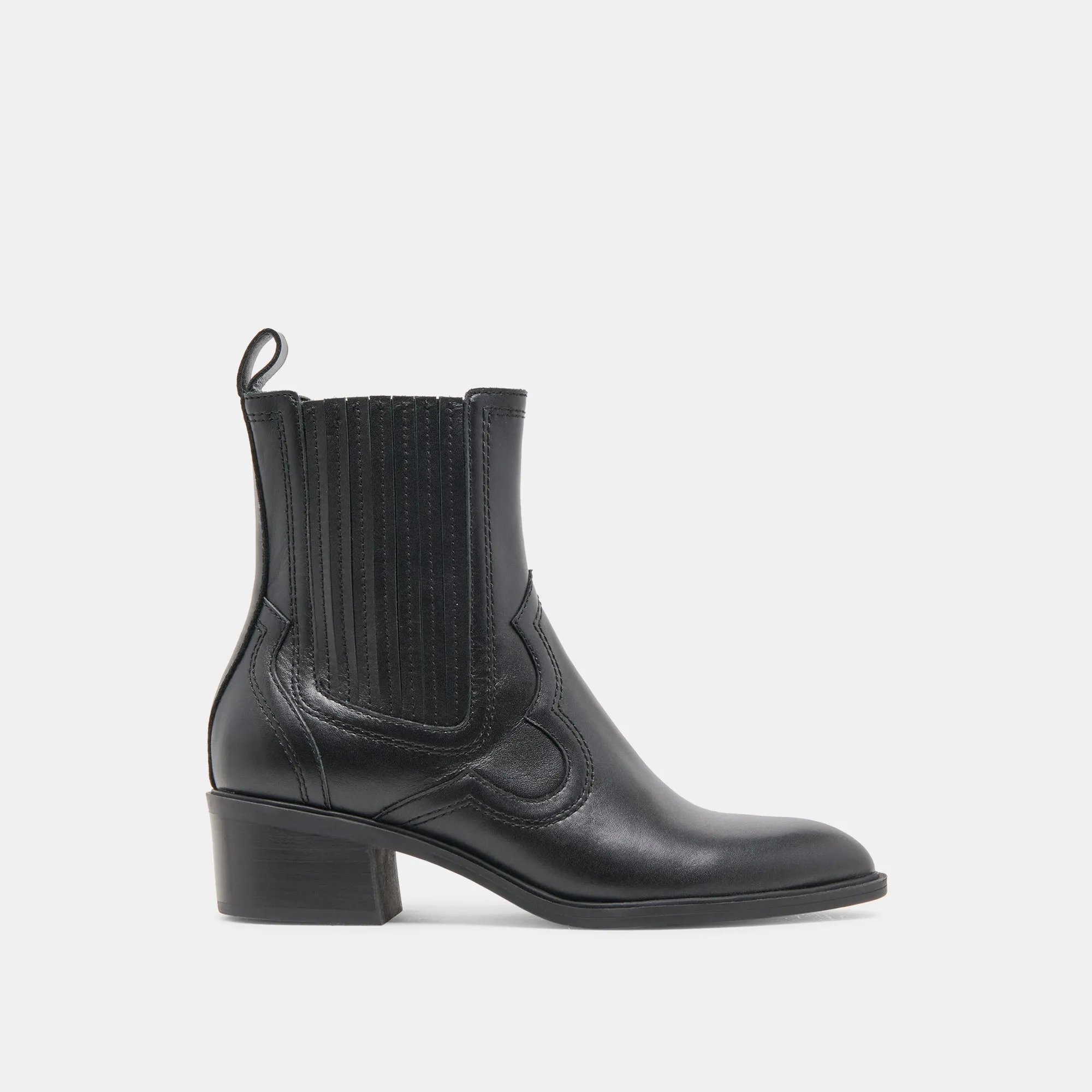 BRYLEE H2O WIDE BOOTIES BLACK LEATHER sold by Dolce Vita