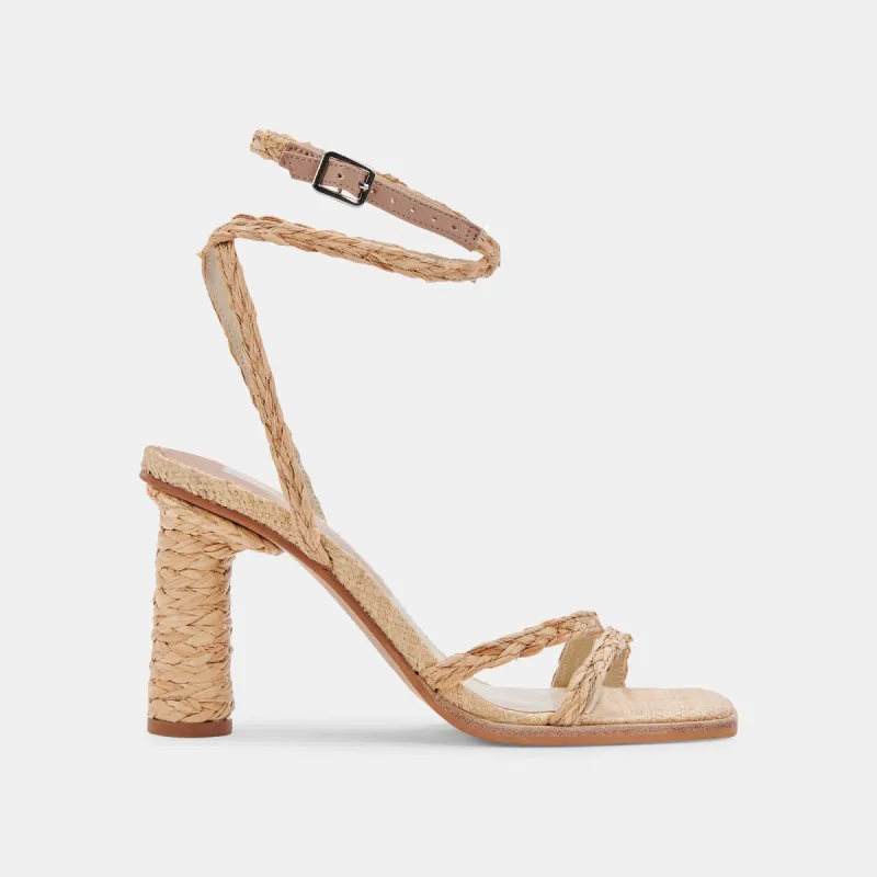 DEVIN HEELS LT NATURAL RAFFIA sold by Dolce Vita