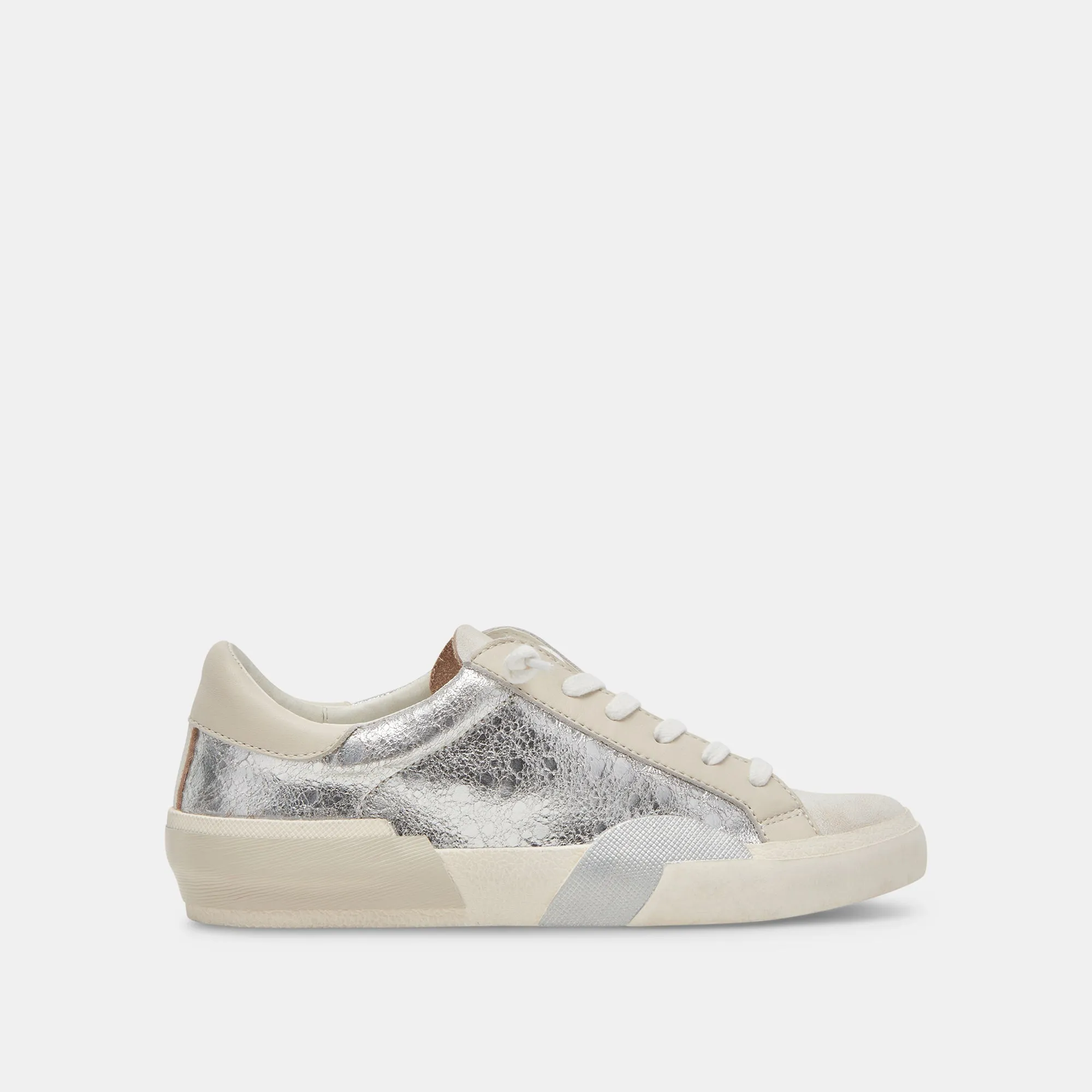 ZINA SNEAKERS CHROME DISTRESSED LEATHER sold by Dolce Vita