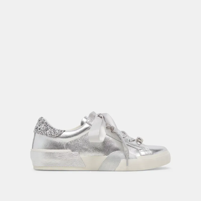 ZINA GAMEDAY SNEAKERS SILVER MULTI LEATHER sold by Dolce Vita
