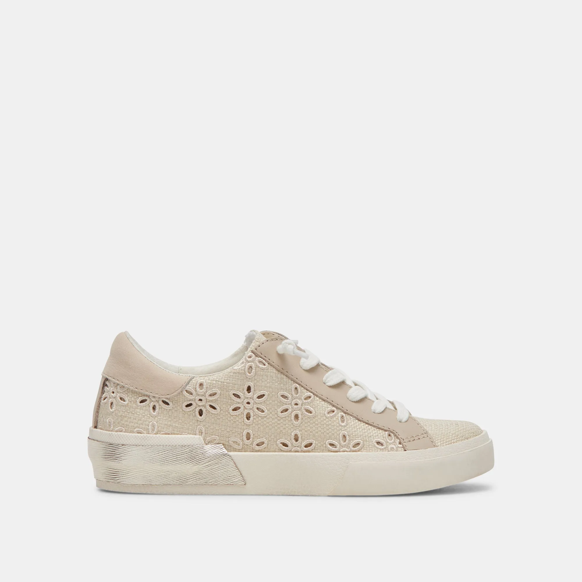ZINA SNEAKERS OATMEAL FLORAL EYELET sold by Dolce Vita