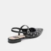 PENNEY STUD FLATS MIDNIGHT CRINKLE PATENT sold by Dolce Vita