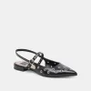 PENNEY STUD FLATS MIDNIGHT CRINKLE PATENT sold by Dolce Vita