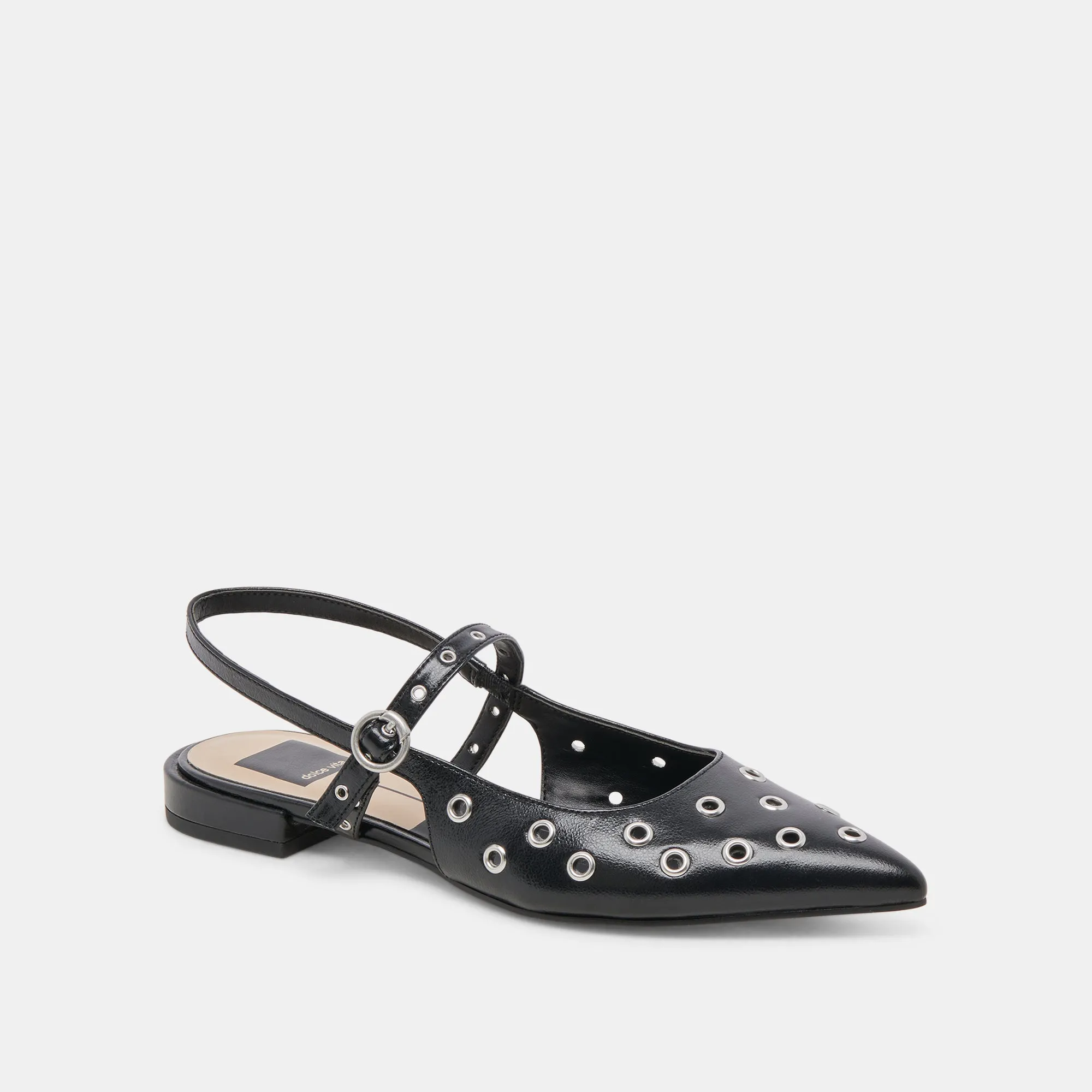 PENNEY STUD FLATS MIDNIGHT CRINKLE PATENT sold by Dolce Vita product image thumbnail 3