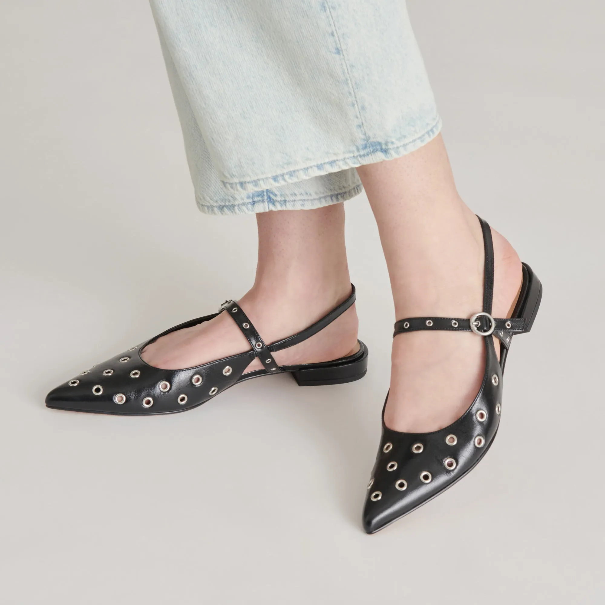 PENNEY STUD FLATS MIDNIGHT CRINKLE PATENT sold by Dolce Vita product image thumbnail 2
