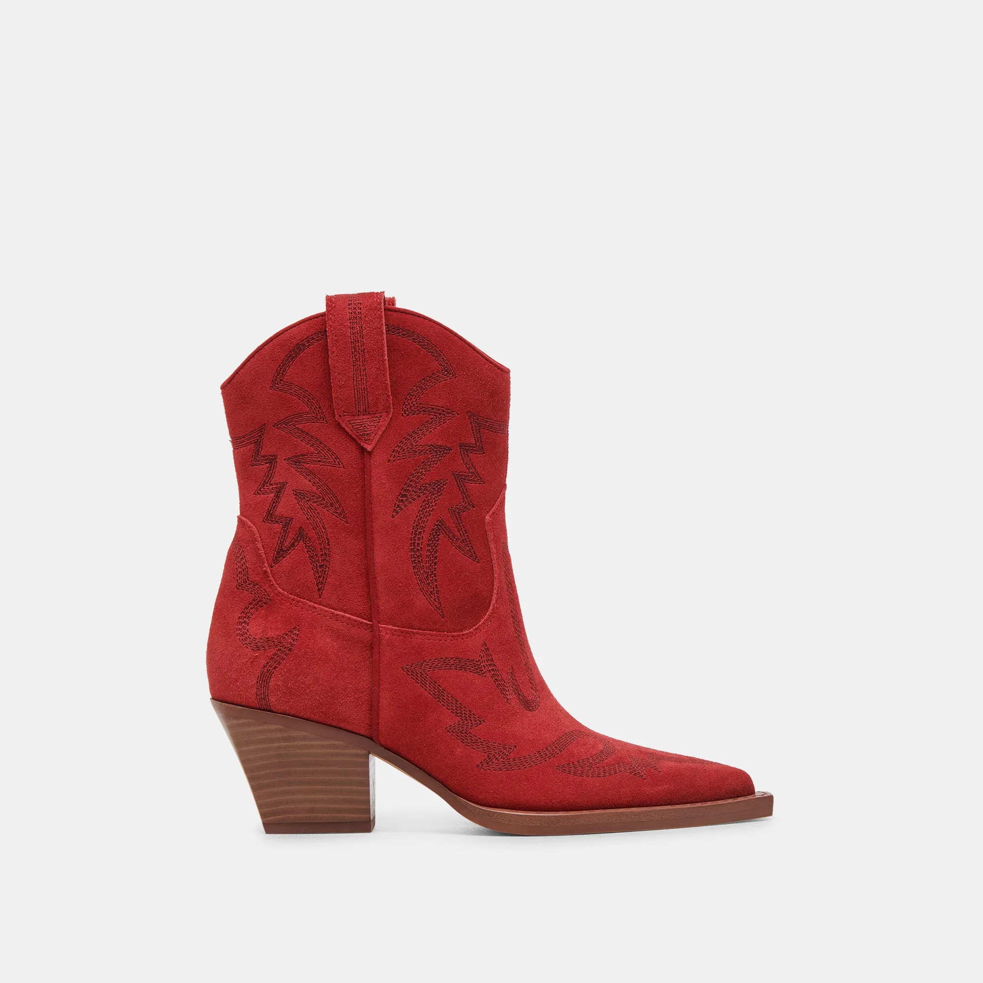 RUNA BOOTS RED SUEDE sold by Dolce Vita