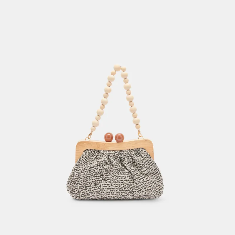 RANDY CLUTCH BLACK WHITE KNIT sold by Dolce Vita