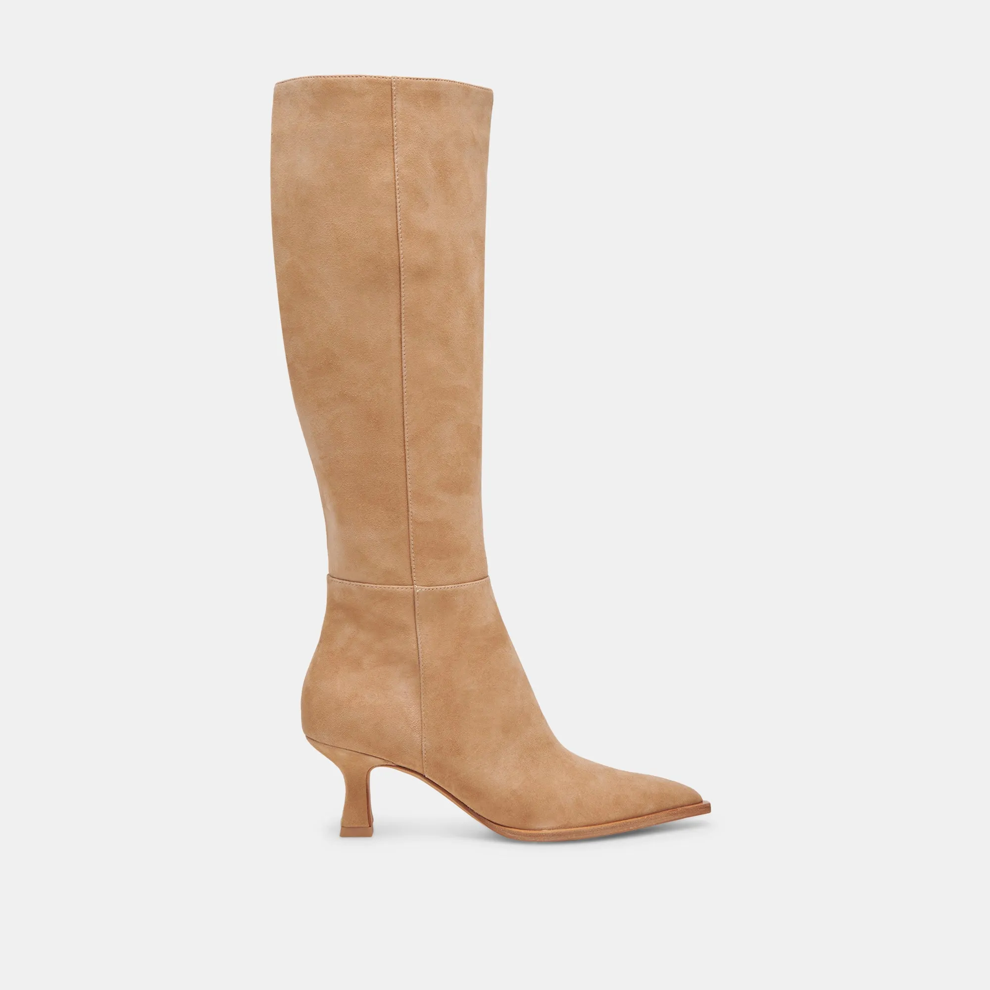 AUGGIE WIDE CALF BOOTS CAMEL SUEDE sold by Dolce Vita
