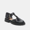 EMILIO FLATS MIDNIGHT CRINKLE PATENT LEATHER sold by Dolce Vita