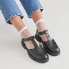 EMILIO FLATS MIDNIGHT CRINKLE PATENT LEATHER sold by Dolce Vita
