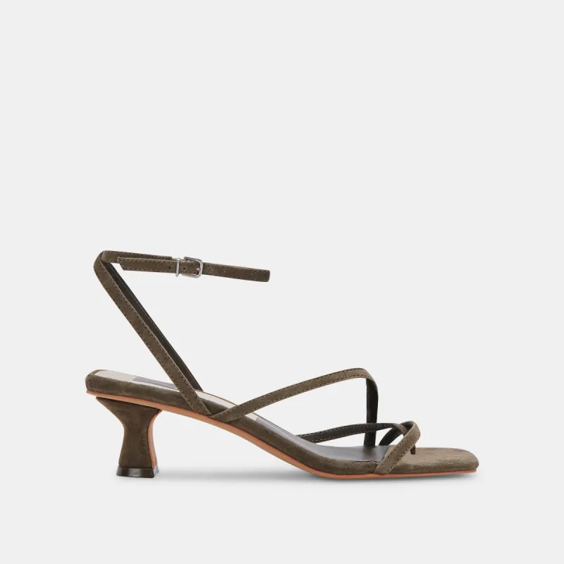 BAYLOR HEELS OLIVE SUEDE sold by Dolce Vita