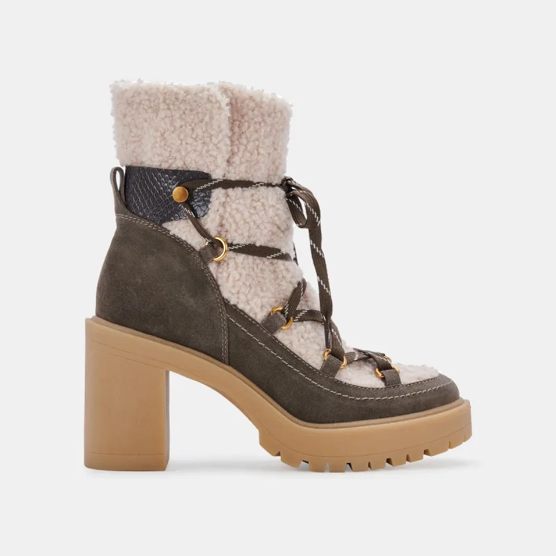 CELTIC BOOTS OLIVE SUEDE sold by Dolce Vita