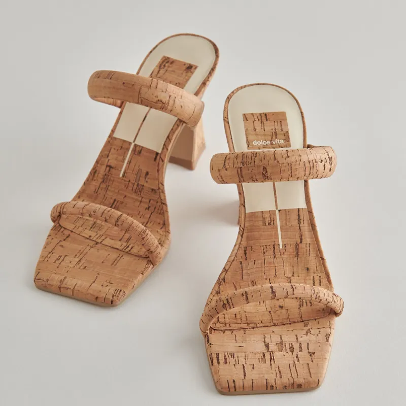 NOVAH HEELS NATURAL CORK sold by Dolce Vita