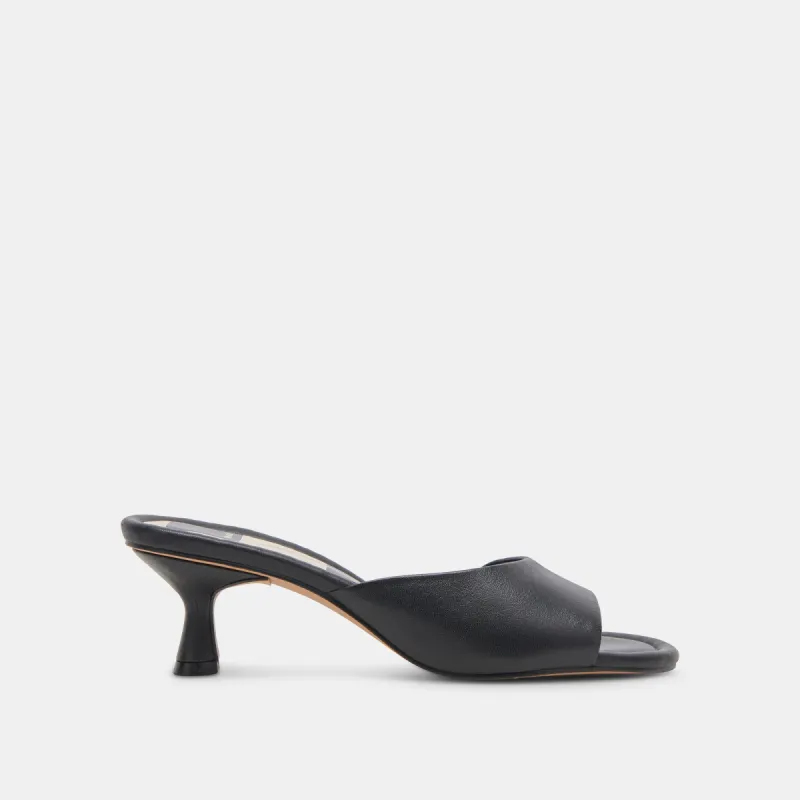 MACOY HEELS BLACK LEATHER sold by Dolce Vita