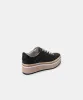 TINLEY SNEAKERS BLACK LEATHER - re:vita sold by Dolce Vita