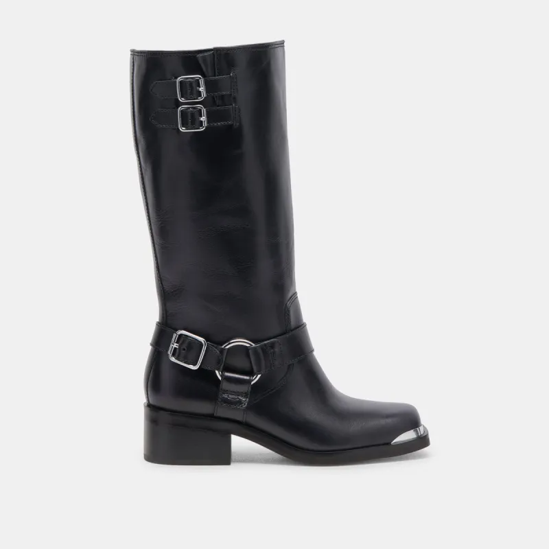 EVI BOOTS BLACK LEATHER sold by Dolce Vita