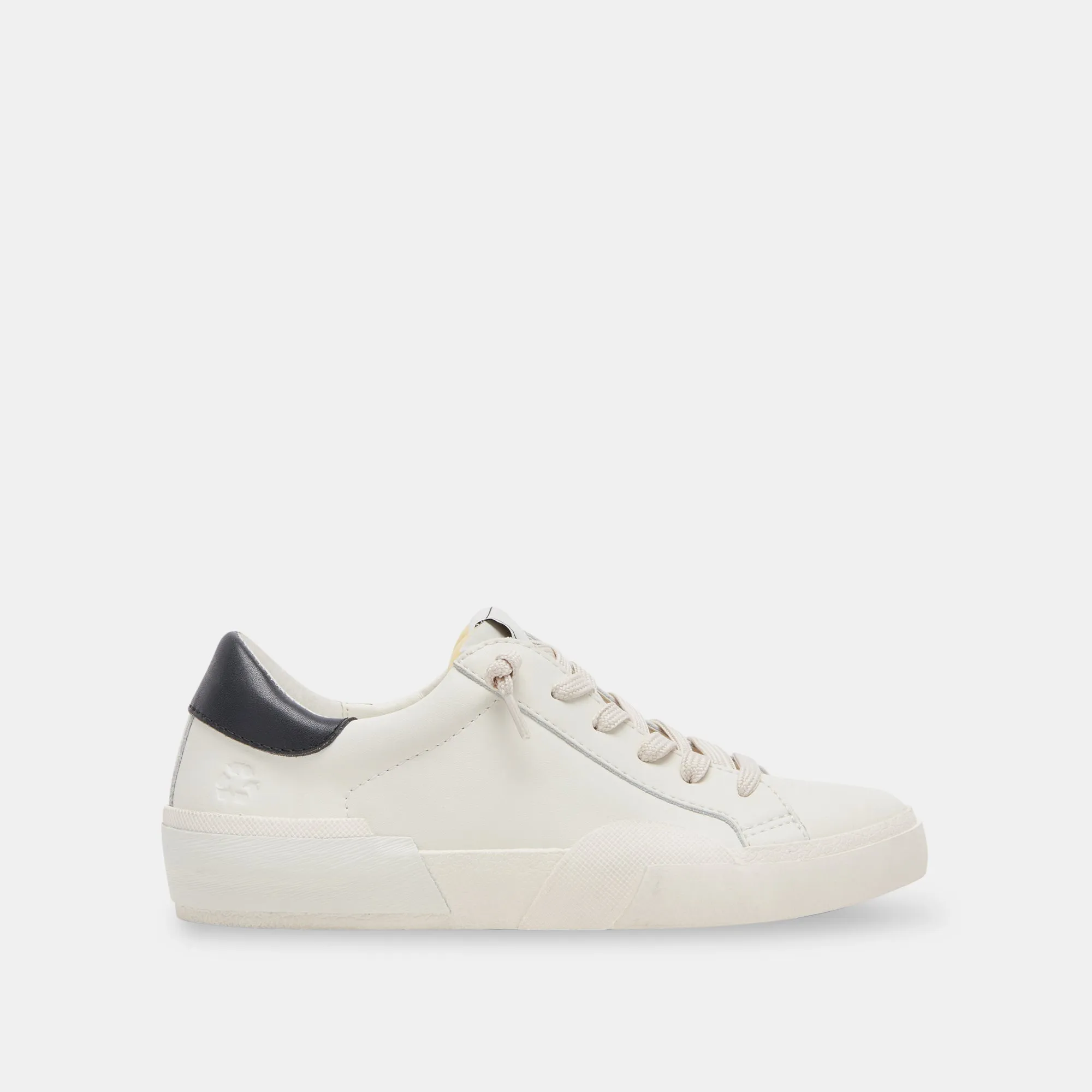 ZINA FOAM 360 SNEAKERS WHITE BLACK RECYCLED LEATHER sold by Dolce Vita