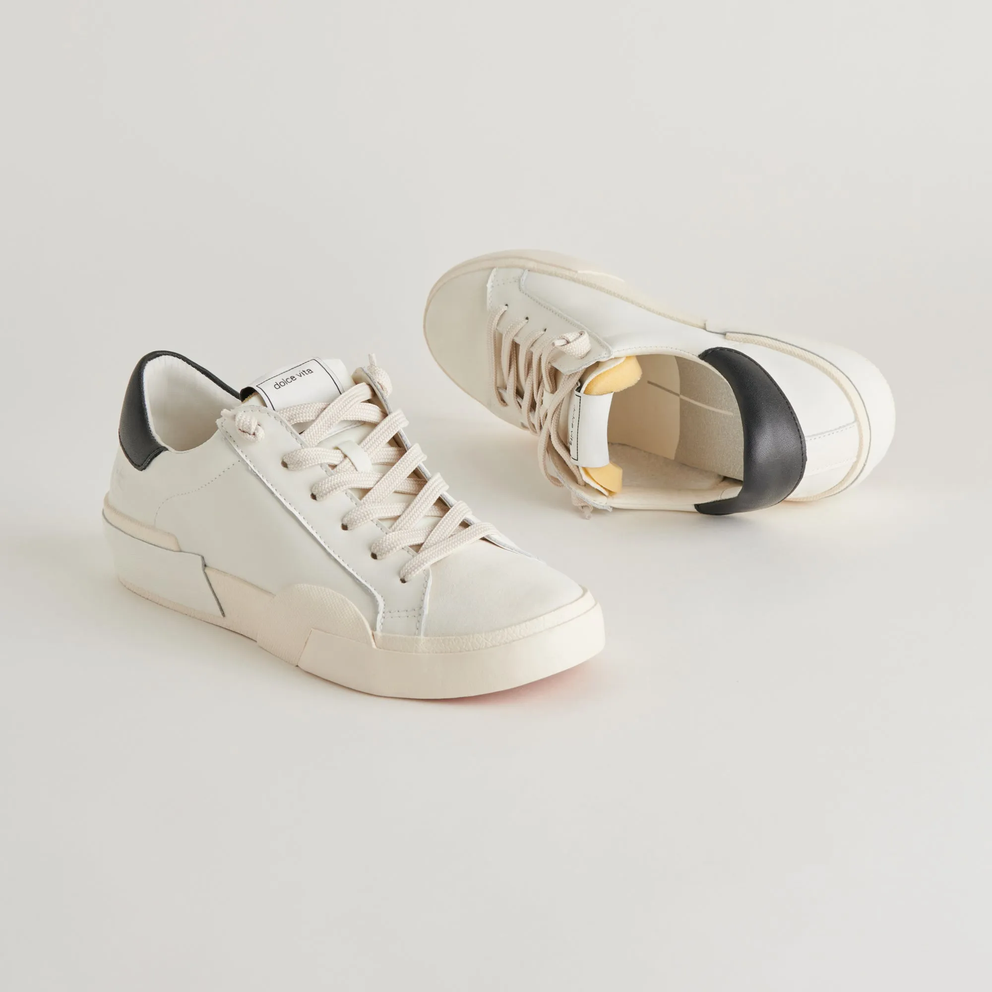 ZINA FOAM 360 SNEAKERS WHITE BLACK RECYCLED LEATHER sold by Dolce Vita product image thumbnail 4