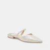 KANIKA PEARL WIDE FLATS VANILLA PEARLS sold by Dolce Vita