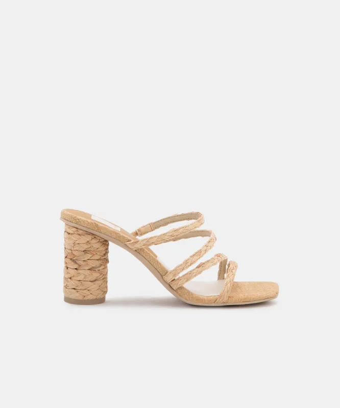 NOVA HEELS LT NATURAL RAFFIA - re:vita sold by Dolce Vita