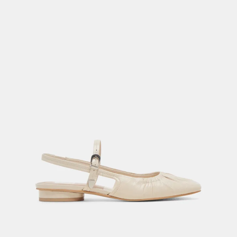 RIANNE FLATS IVORY CRINKLE PATENT sold by Dolce Vita
