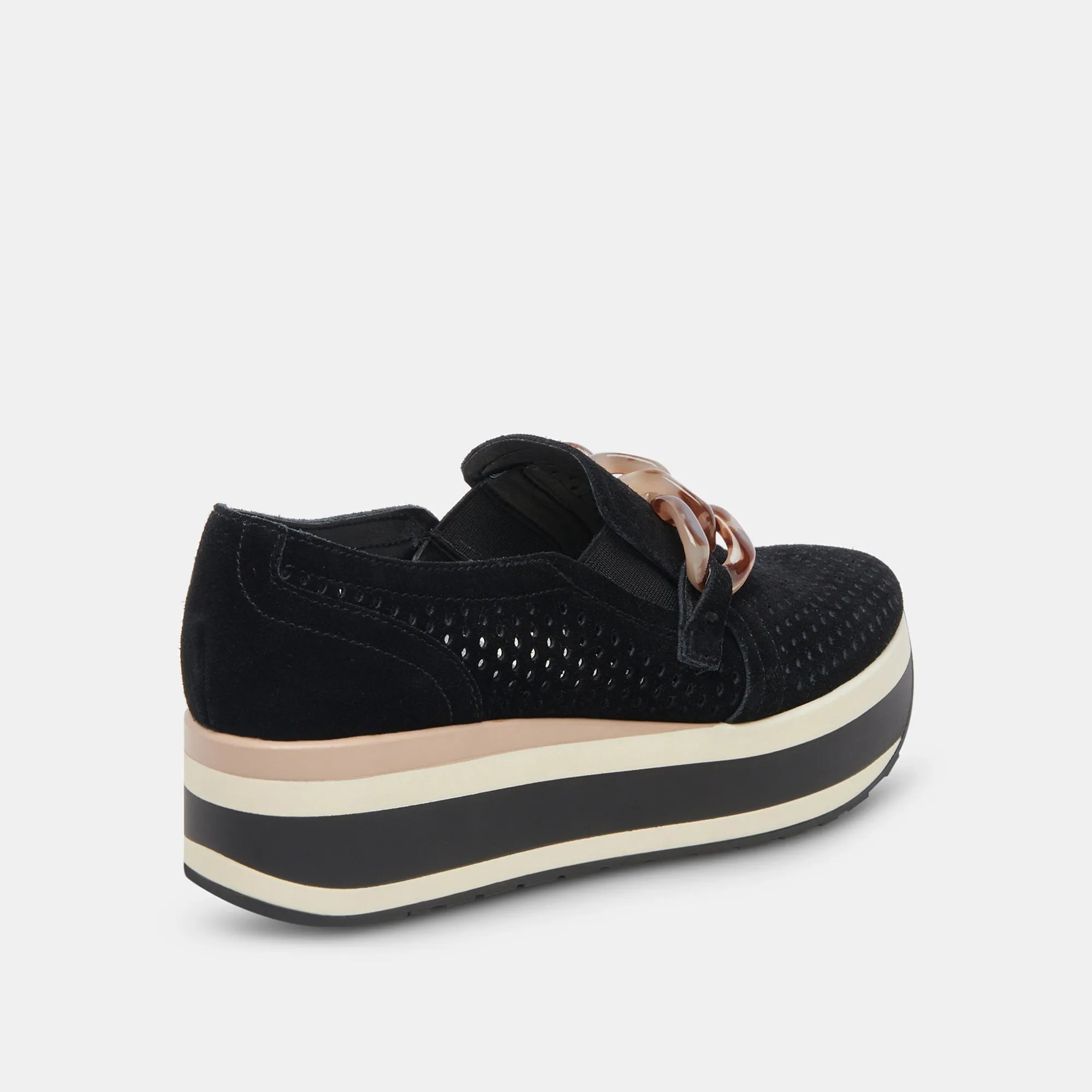 JHENEE PERFORATED SNEAKERS ONYX SUEDE sold by Dolce Vita product image thumbnail 3
