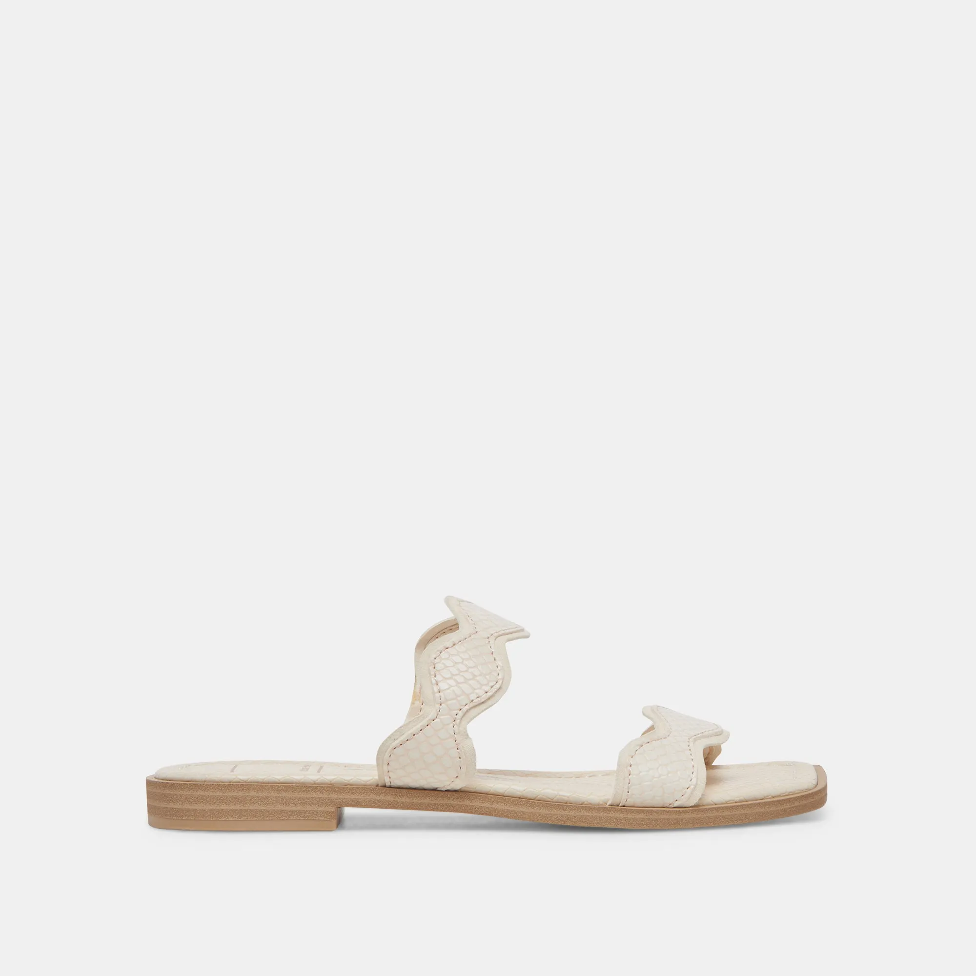 ILVA SANDALS CREME EMBOSSED LEATHER sold by Dolce Vita