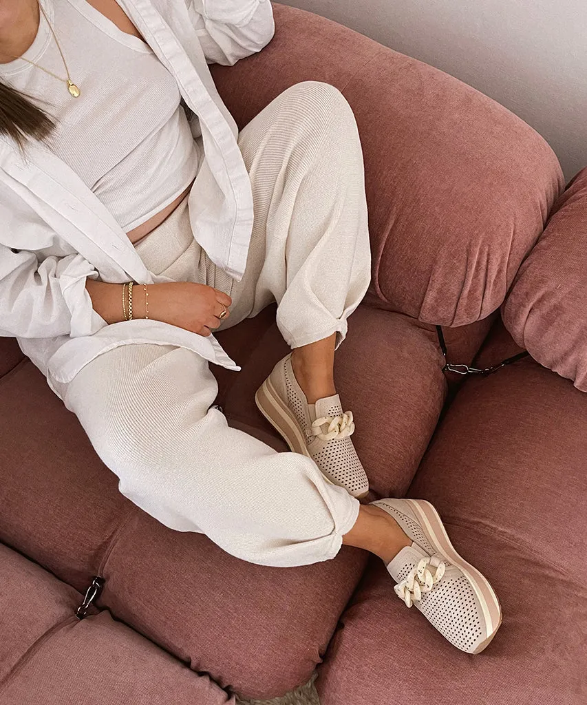 JHENEE PERFORATED SNEAKERS SAND NUBUCK - re:vita sold by Dolce Vita product image thumbnail 2