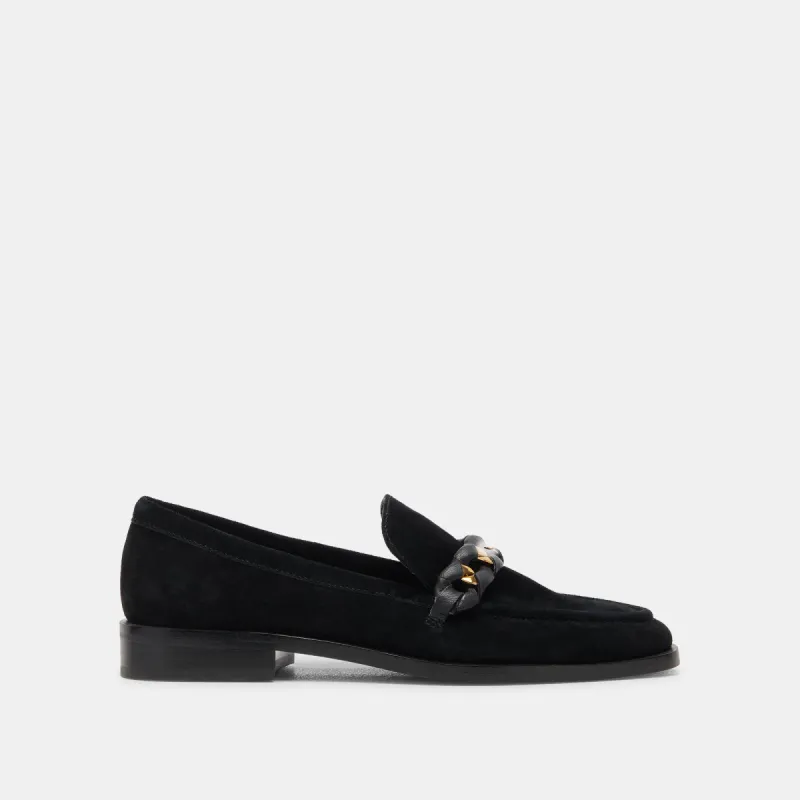 SALLIE FLATS ONYX SUEDE sold by Dolce Vita