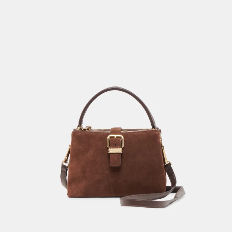 CHARLY CROSSBODY CHOCOLATE SUEDE sold by Dolce Vita