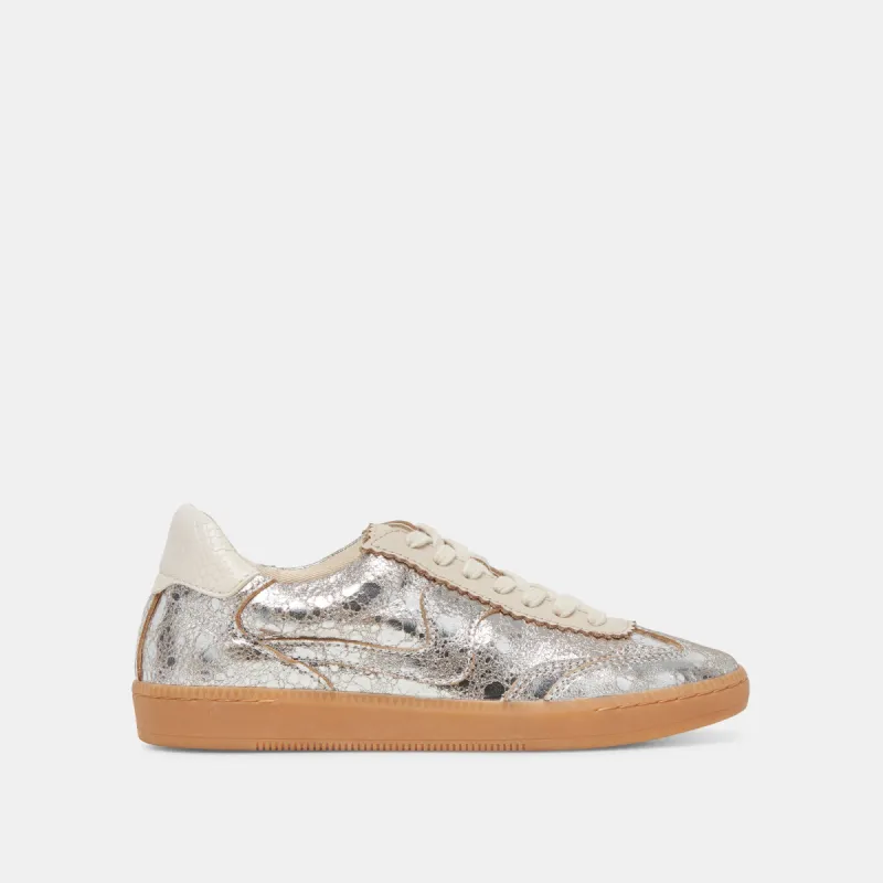 NOTICE WIDE SNEAKERS SILVER DISTRESSED LEATHER sold by Dolce Vita