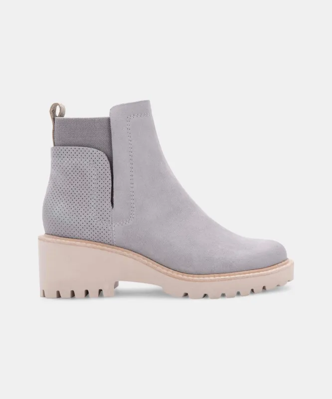 HUEY BOOTIES IN GREY SUEDE - re:vita sold by Dolce Vita
