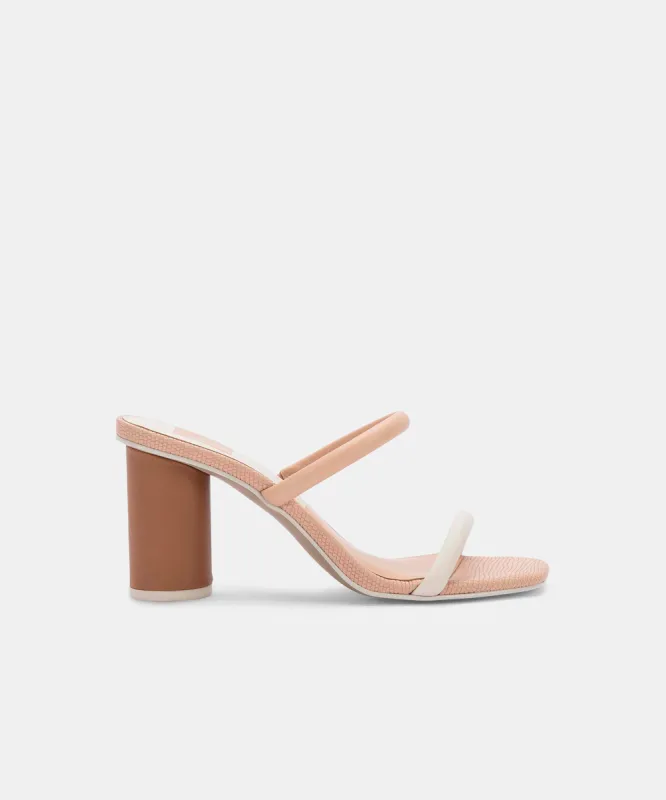 NOLES HEELS IN NATURAL WHITE - re:vita sold by Dolce Vita