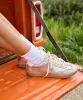 NOTICE SNEAKERS SILVER DISTRESSED LEATHER sold by Dolce Vita