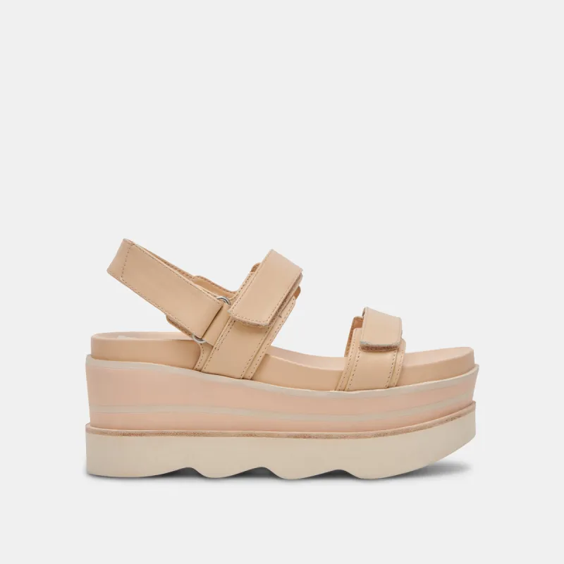 IZAK SANDALS FRENCH VANILLA LEATHER sold by Dolce Vita