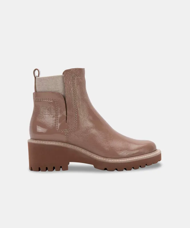 HUEY BOOTIES CAFE PATENT re:vita sold by Dolce Vita