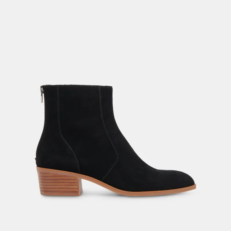 AYISHA BOOTIES ONYX SUEDE sold by Dolce Vita