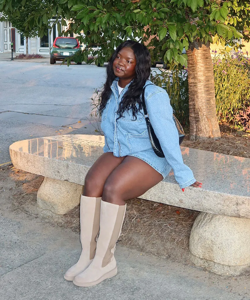 EAMON H2O WIDE CALF BOOTS ALMOND SUEDE sold by Dolce Vita product image thumbnail 2