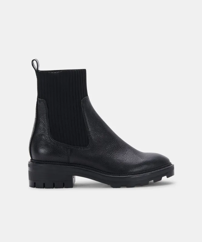 LINZA BOOTS BLACK LEATHER sold by Dolce Vita