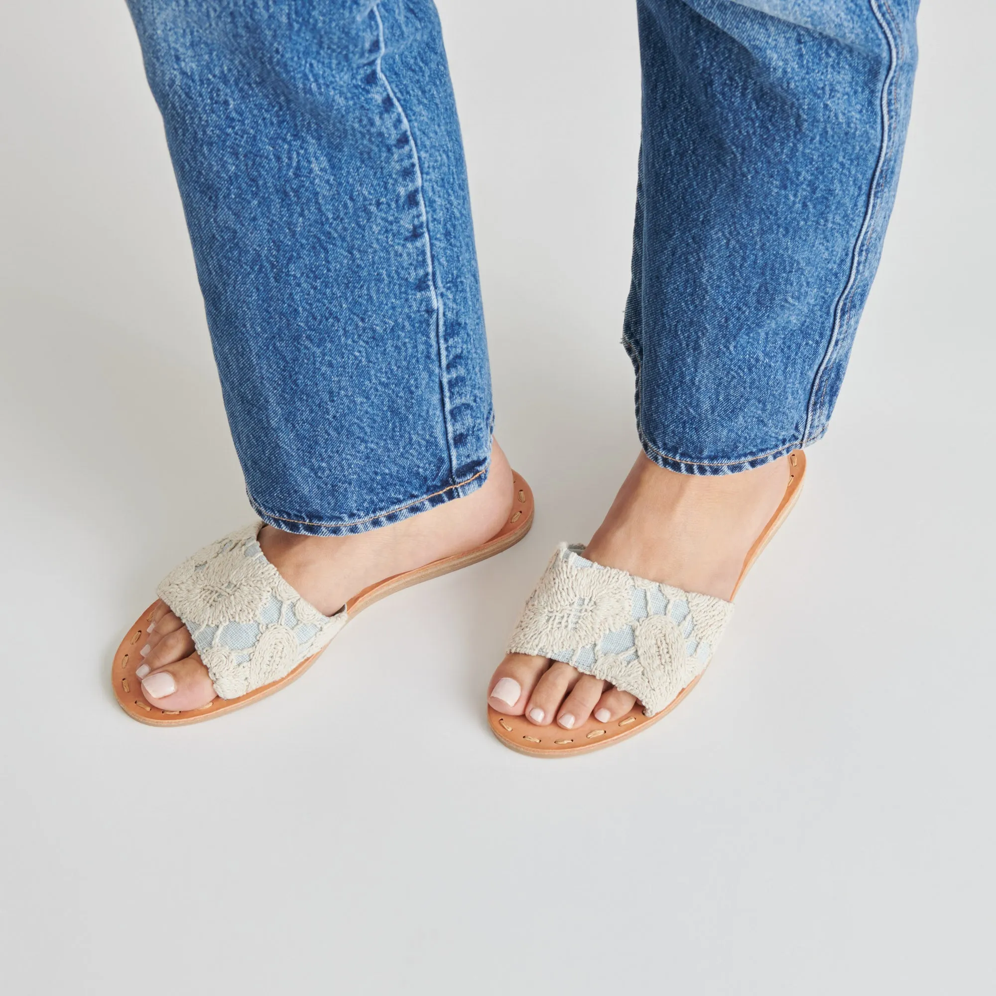 DALON SANDALS CREAM BLUE LACE sold by Dolce Vita product image thumbnail 2