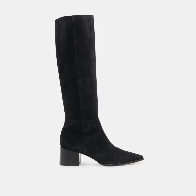 KIRSON WIDE CALF BOOTS ONYX SUEDE sold by Dolce Vita