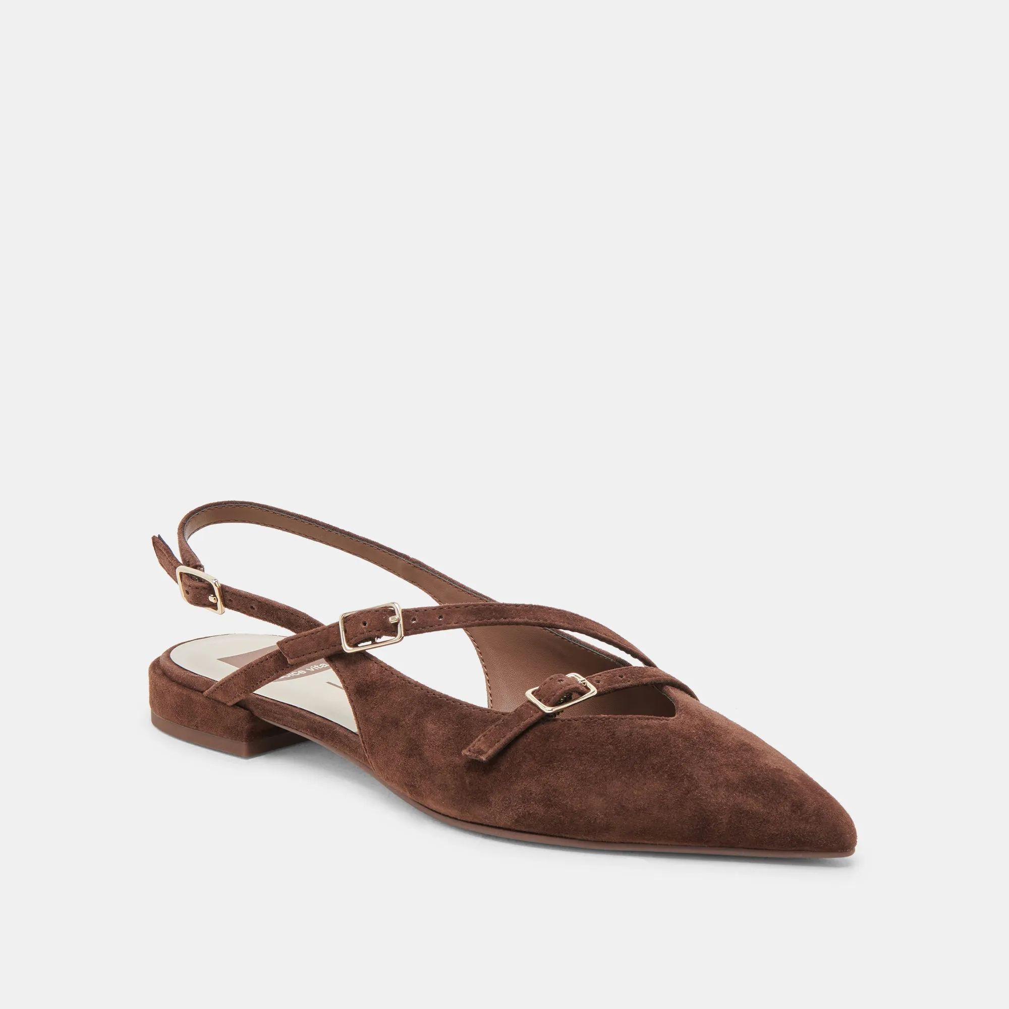 PAMLA FLATS DK BROWN SUEDE sold by Dolce Vita product image thumbnail 2