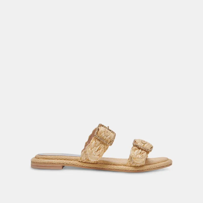 ALAINA SANDALS LT NATURAL RAFFIA - re:vita sold by Dolce Vita