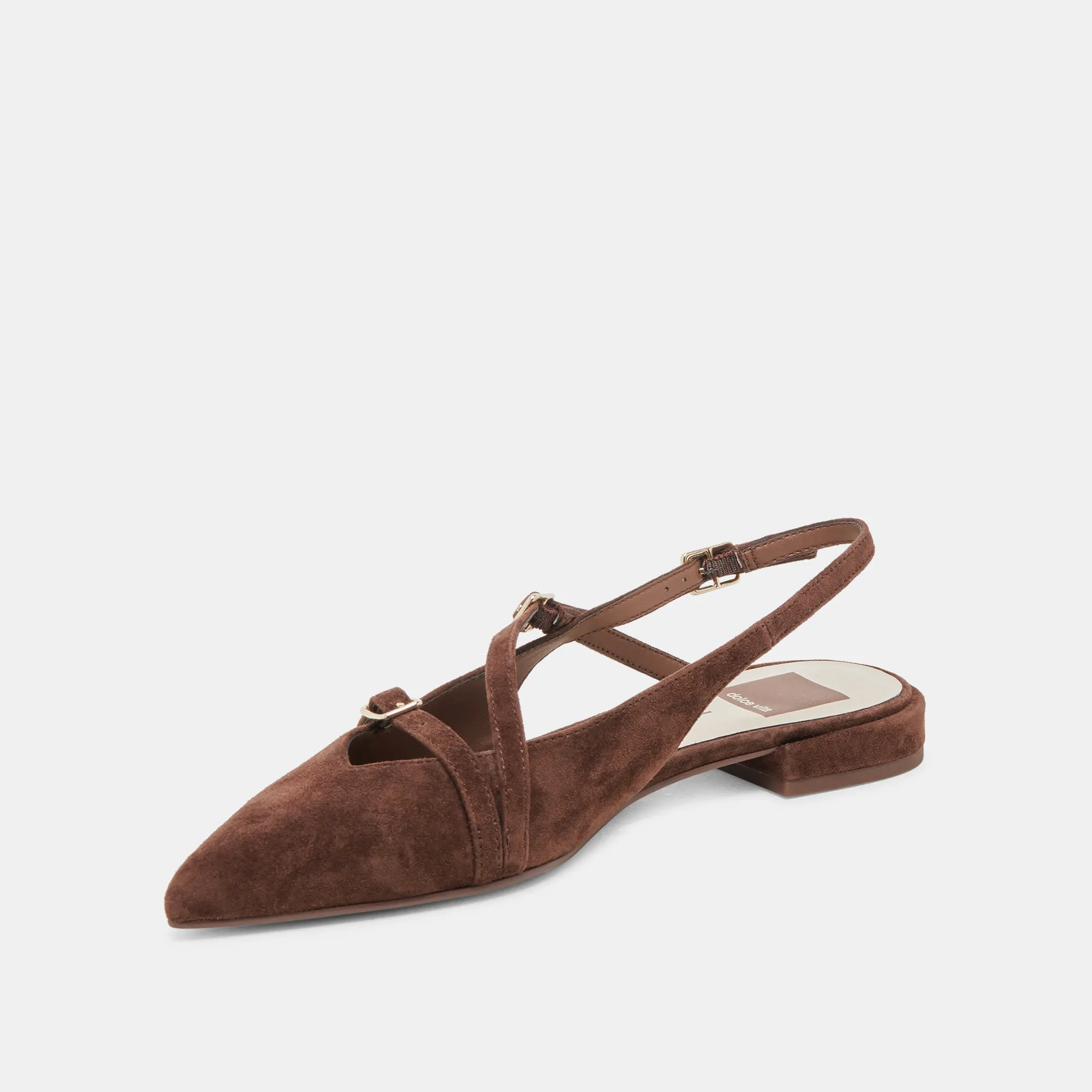 PAMLA FLATS DK BROWN SUEDE sold by Dolce Vita product image thumbnail 4