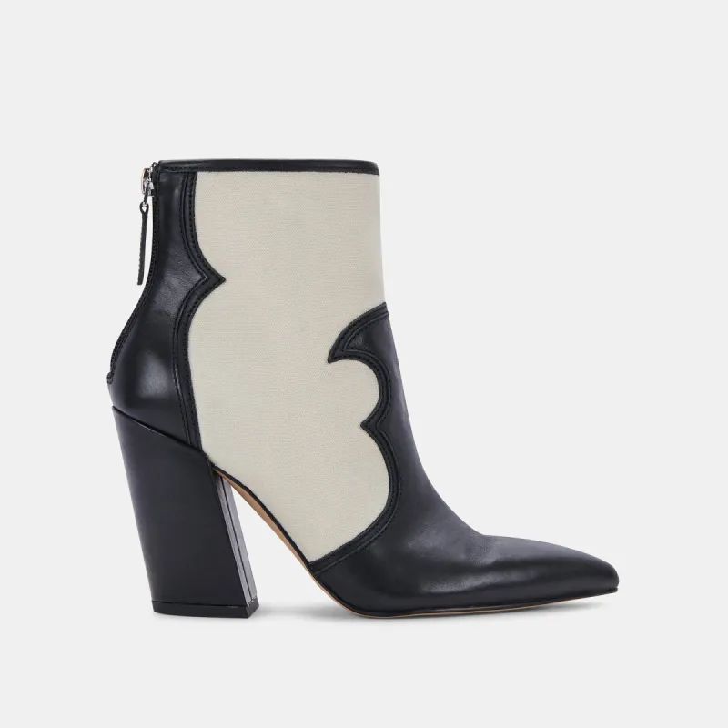 NORAYA BOOTIES BLACK MULTI LEATHER sold by Dolce Vita