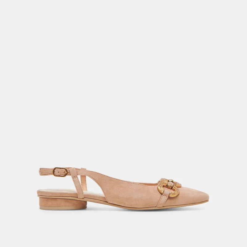 RAMANO FLATS TOFFEE SUEDE sold by Dolce Vita