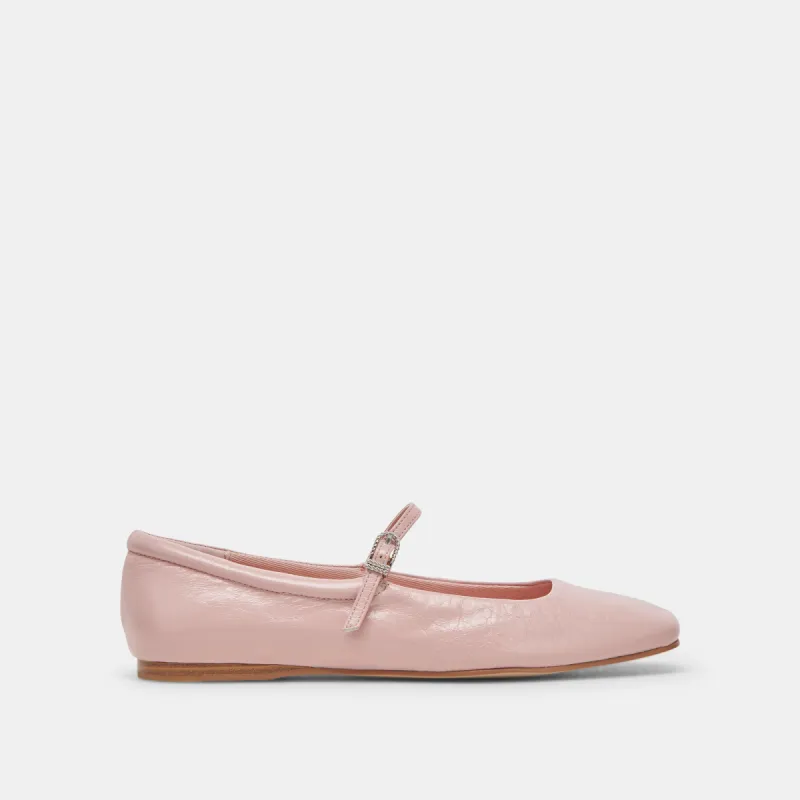 REYES BALLET FLATS PINK CRINKLE PATENT sold by Dolce Vita
