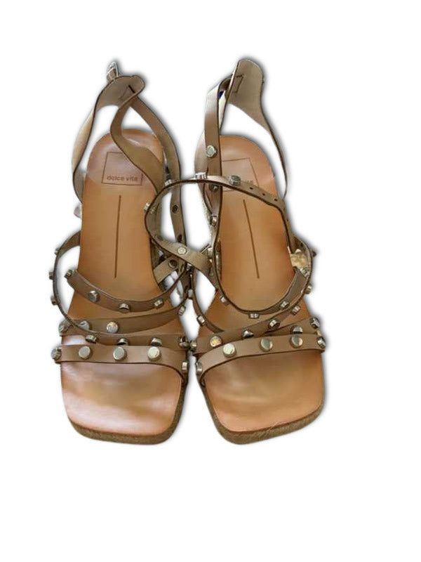 STUDED WEDGE TAN - re:vita sold by Dolce Vita