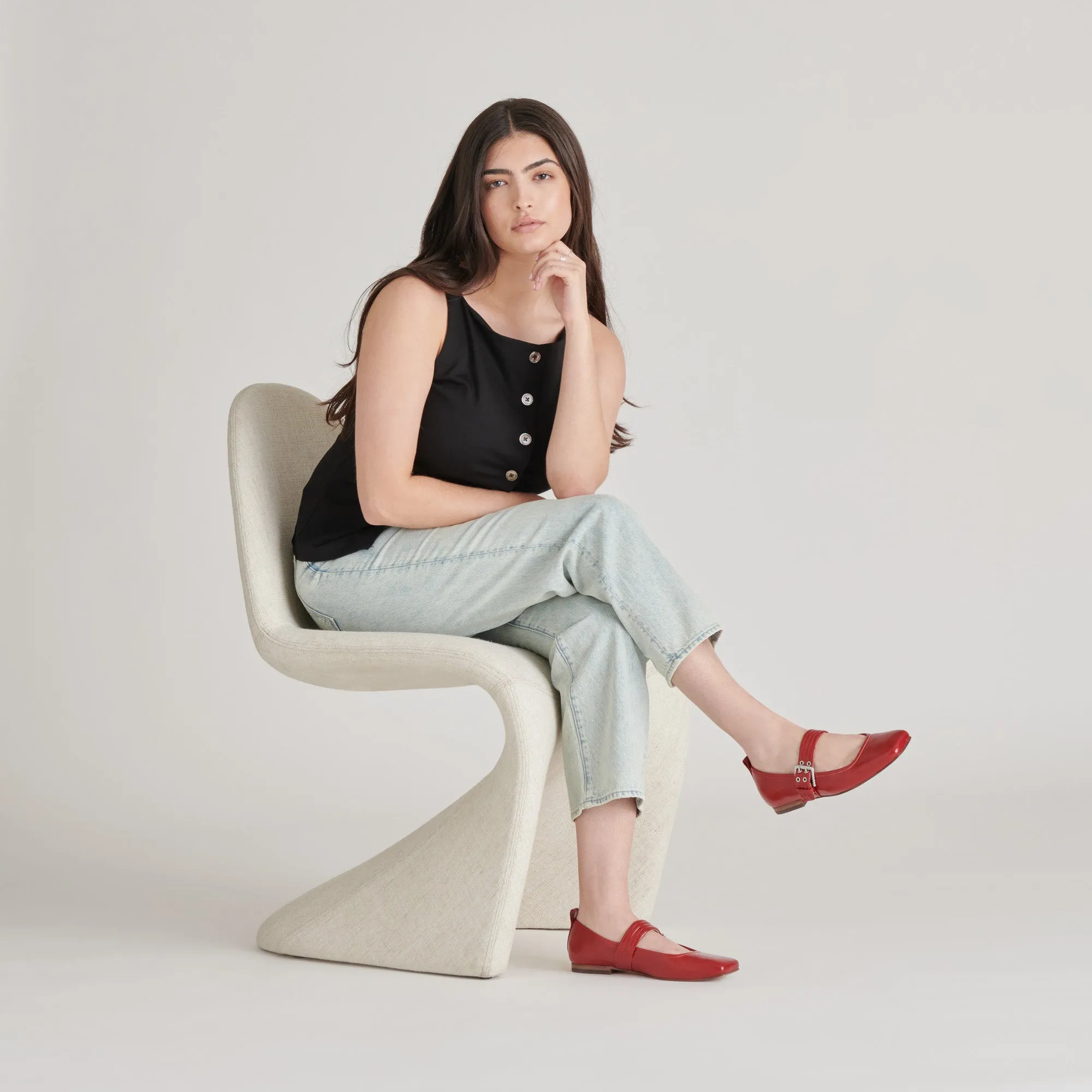 ARORA BALLET FLATS RED CRINKLE PATENT sold by Dolce Vita product image thumbnail 4