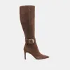 KINZY BOOTS DK BROWN SUEDE sold by Dolce Vita